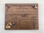 Hummingbird and Peonies - Personalized Cutting Board - 326 1
