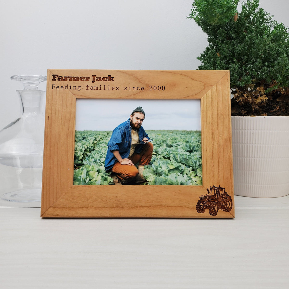 Tractor - Custom Engraved Picture Frame - 035