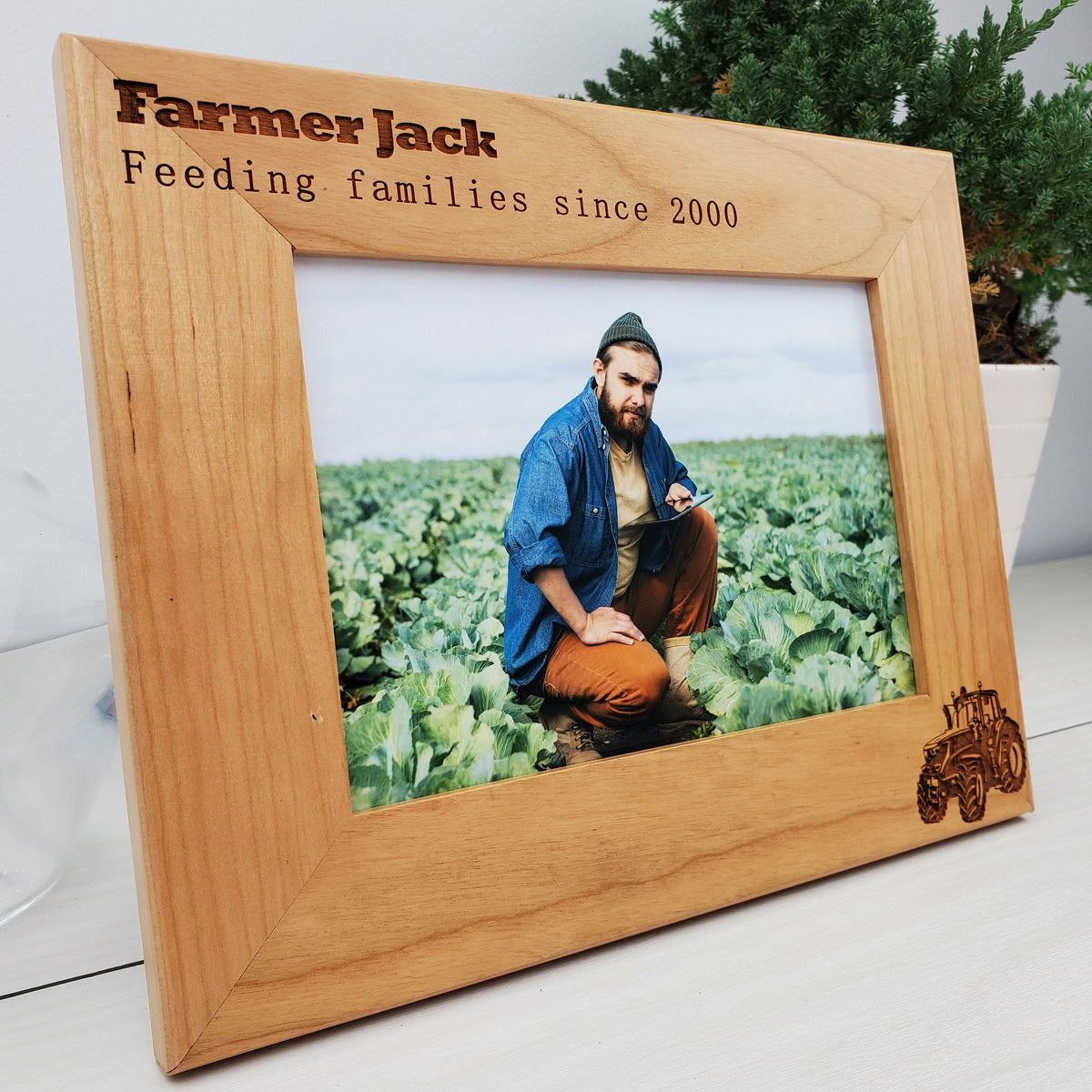 Tractor - Custom Engraved Picture Frame - 035