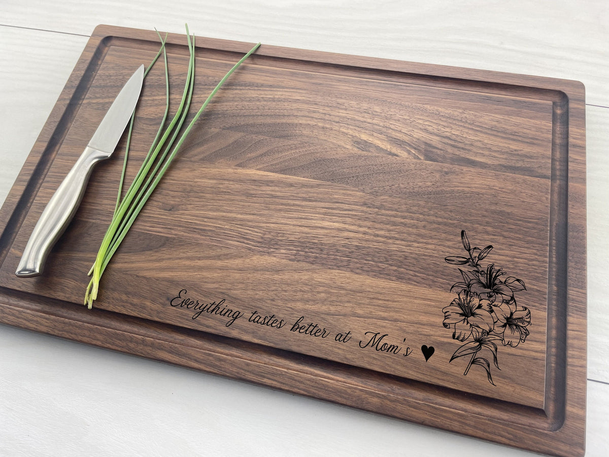 Bouquet of Lilies - Personalized Cutting Board - 308