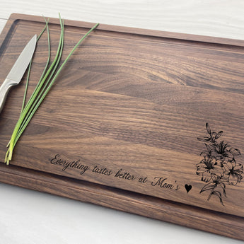 Bouquet of Lilies - Personalized Cutting Board - 308