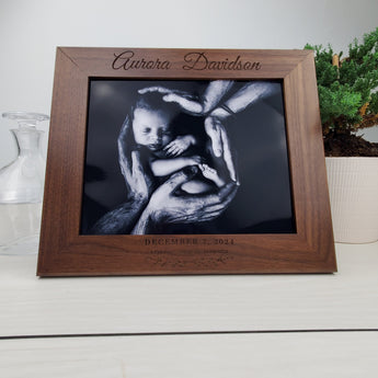 Baby Announcement - Custom Engraved Picture Frame - 014