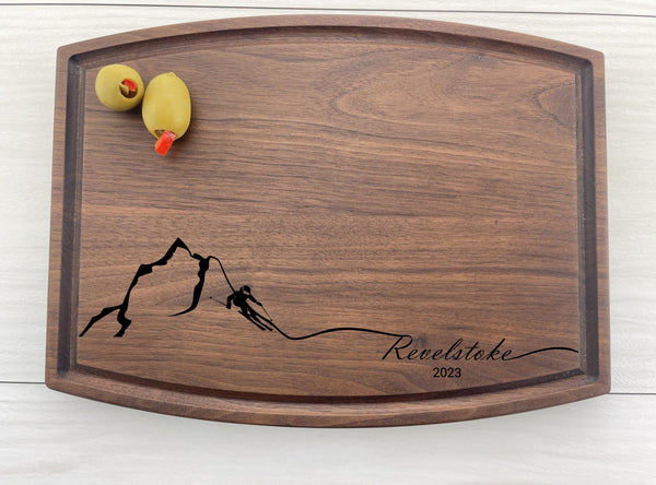 The Skier - Personalized Cutting Board - 301