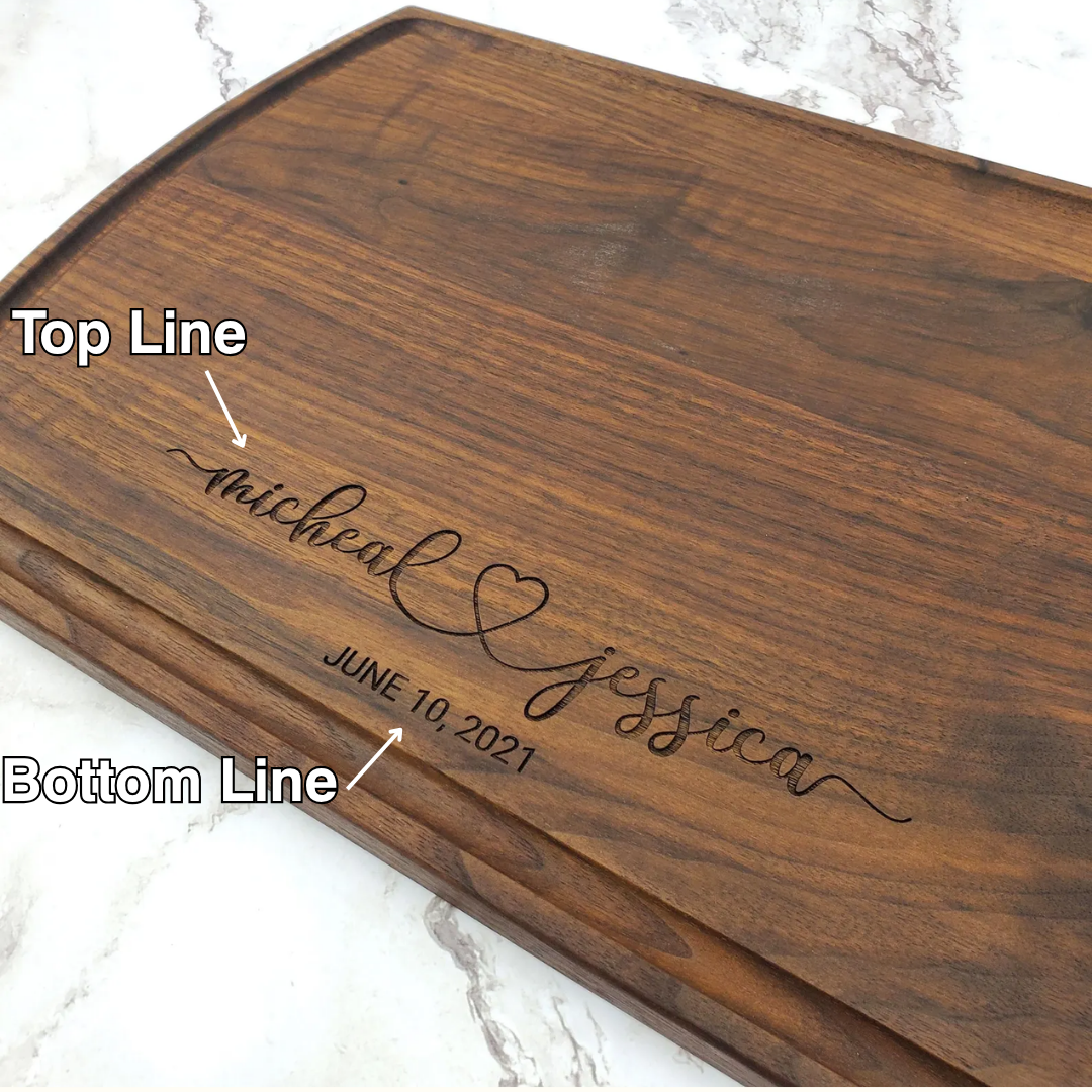 The Happy Couple - Personalized Cutting Board - 048