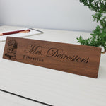 Librarian's Desk - Personalized Wood Desk Block - 012 2