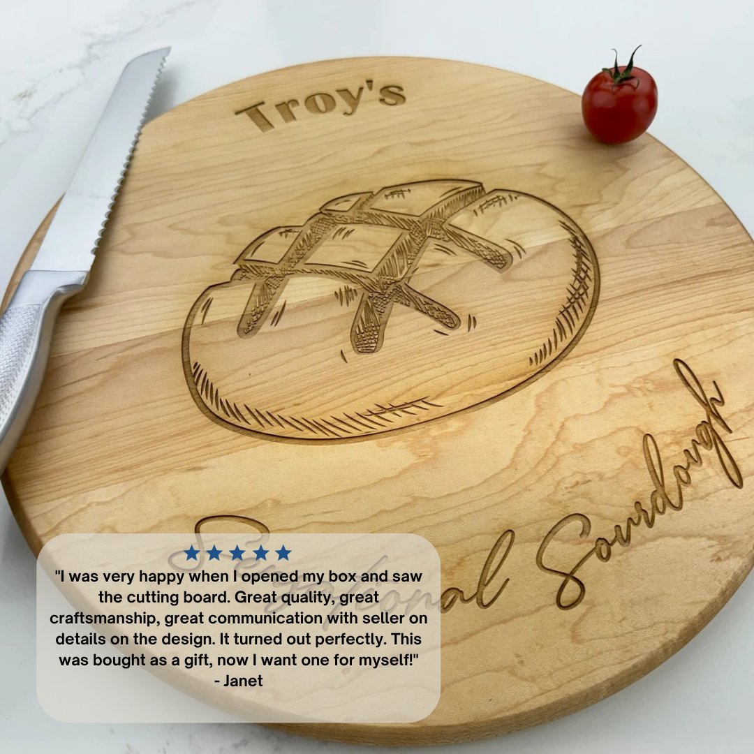 The Sourdough Baker - Personalized Circular Cutting Board