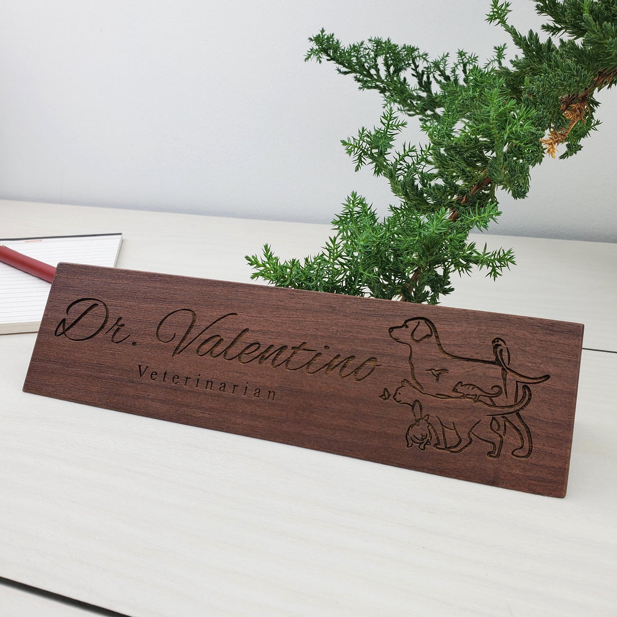 Vet Gift - Personalized Wood Desk Block - 008