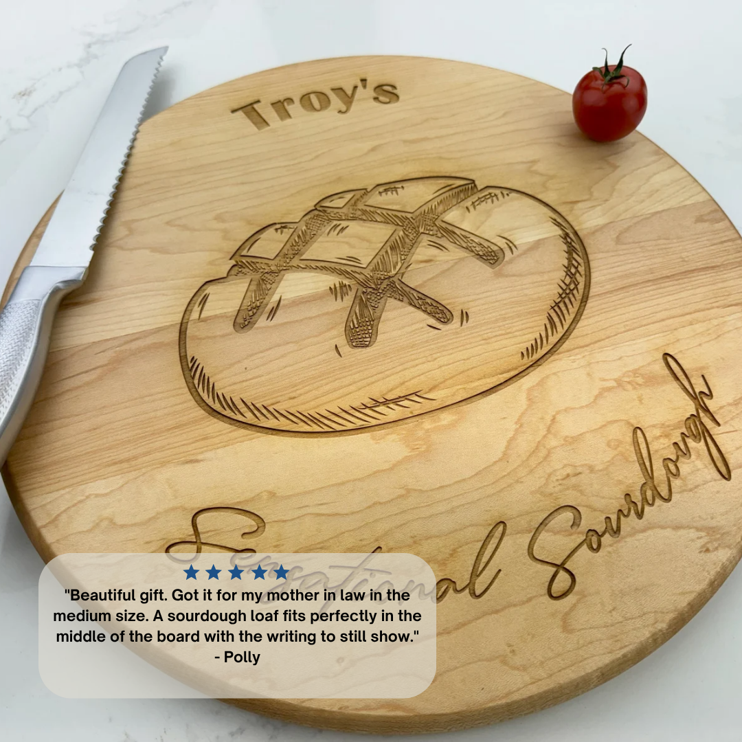 The Sourdough Baker - Personalized Circular Cutting Board