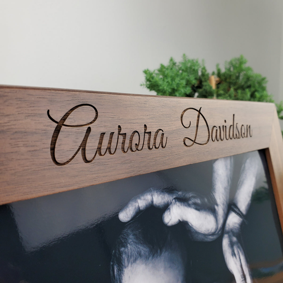 Baby Announcement - Custom Engraved Picture Frame - 014