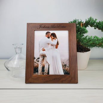 Couples Anniversary - Custom Engraved Wooden Frame - 004