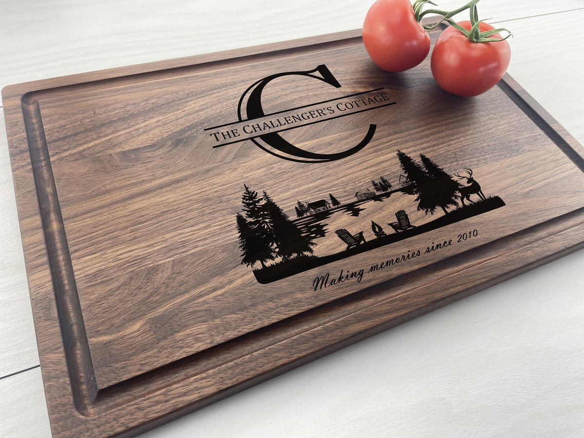 Life at the Cottage - Personalized Cutting Board - 319