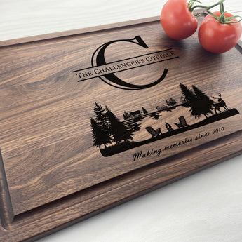 Life at the Cottage - Personalized Cutting Board - 319