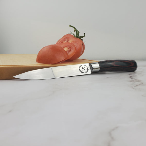 Initial in Wreath - Personalized 5" Knife - 007