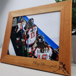 Female Hockey Player - Custom Engraved Picture Frame - 065 3