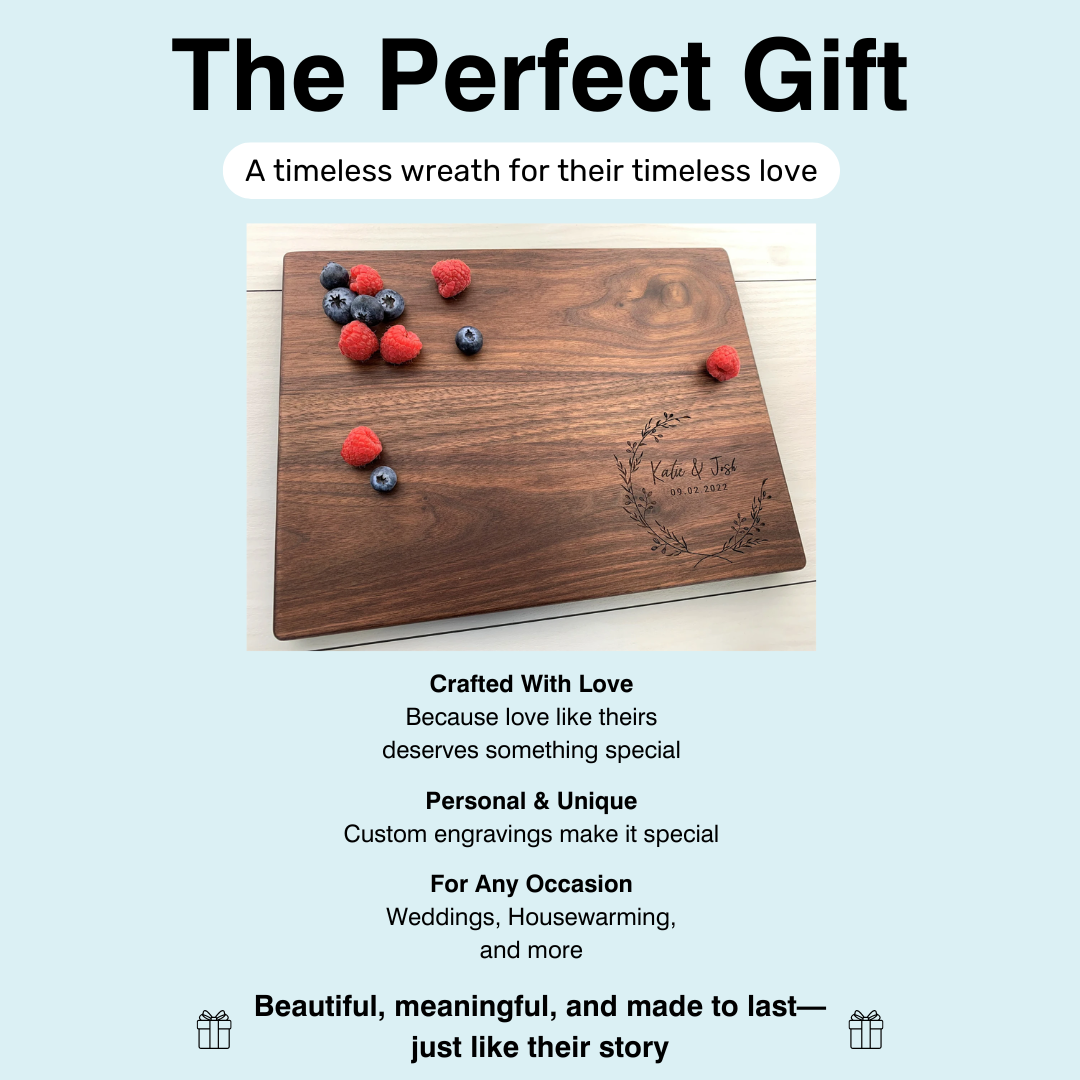 The Wreath - Personalized Cutting Board