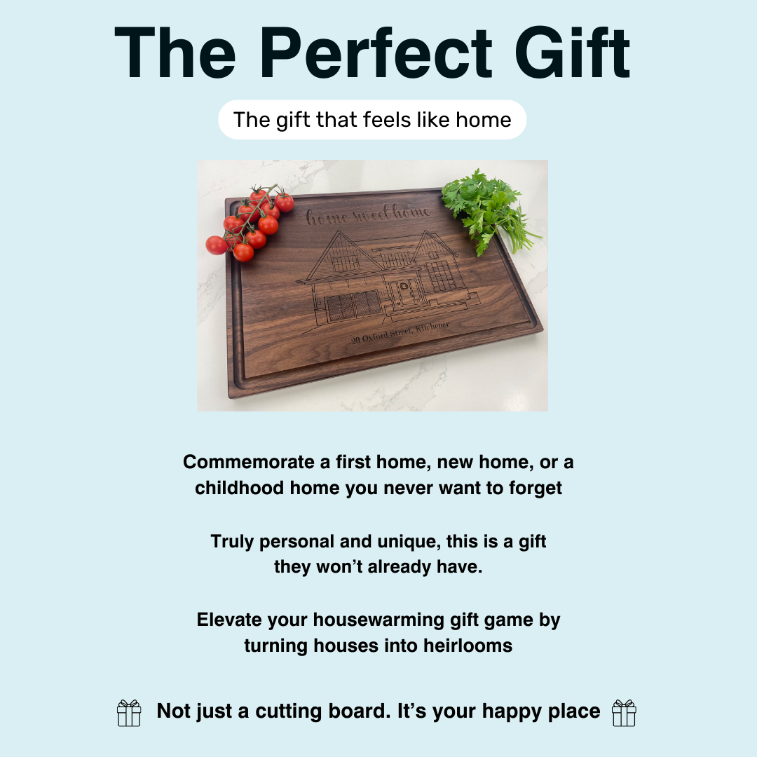 Personalized Cutting Board - Engraved Home Portrait