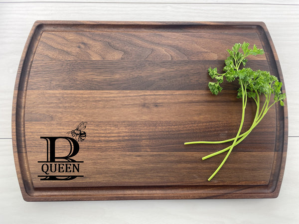 Bee and Initial - Personalized Cutting Board - 327
