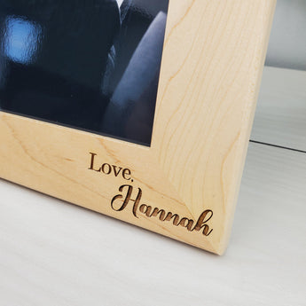 New Parent Gift - Custom Engraved Picture Frame - 018