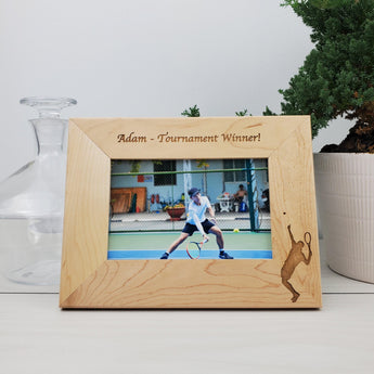 The Tennis Player - Custom Engraved Picture Frame - 066