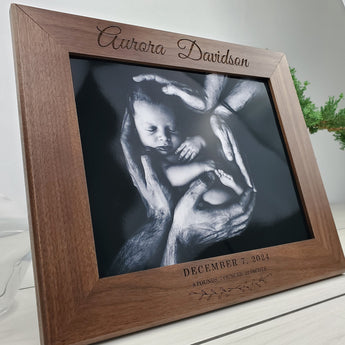 Baby Announcement - Custom Engraved Picture Frame - 014