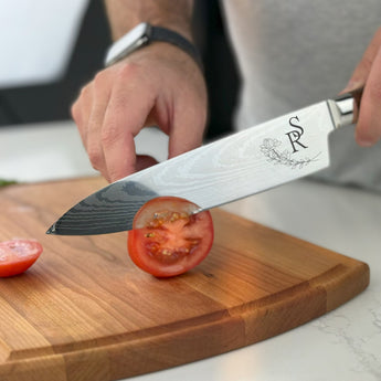 Romantic Couples initials - Personalized Chef Knife - 602