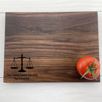 The Scales of Justice - Personalized Cutting Board - 321