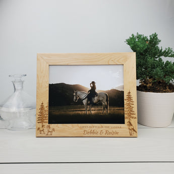 Horses - Custom Engraved Picture Frame - 030