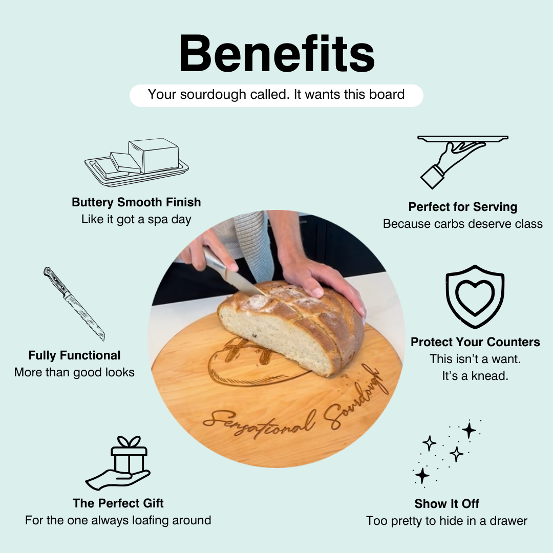 The Sourdough Baker - Personalized Circular Cutting Board