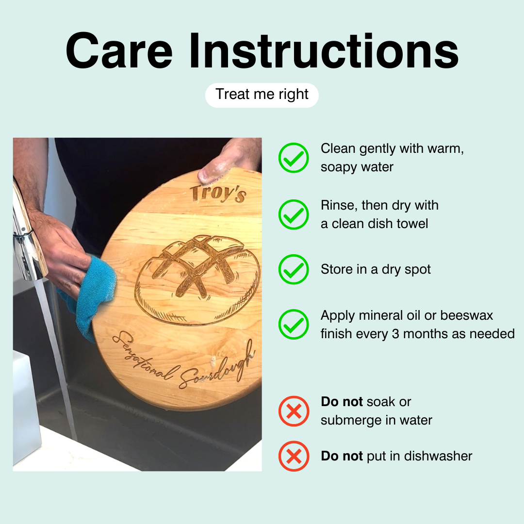 The Sourdough Baker - Personalized Circular Cutting Board
