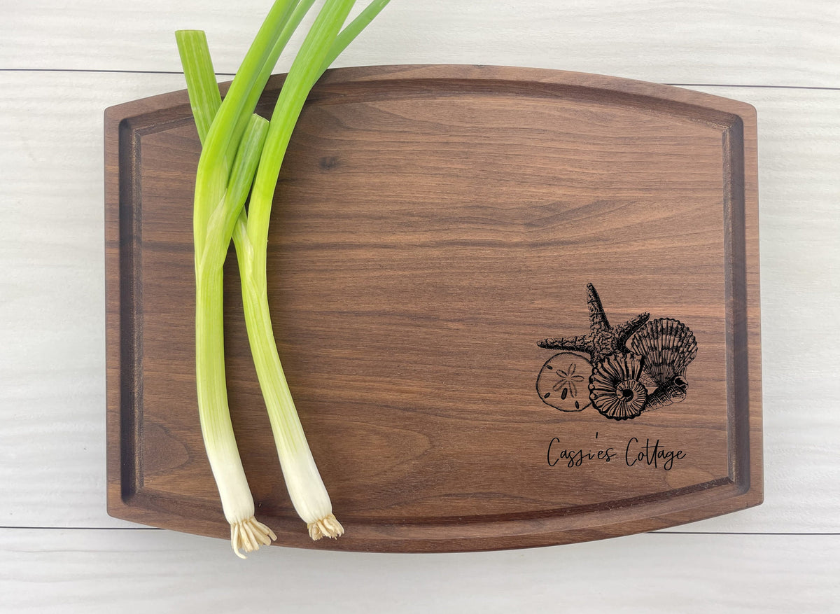 Seashells Beach Theme - Personalized Cutting Board - 316