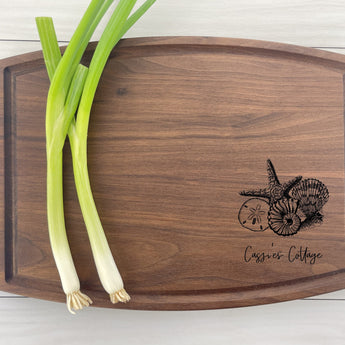 Seashells Beach Theme - Personalized Cutting Board - 316