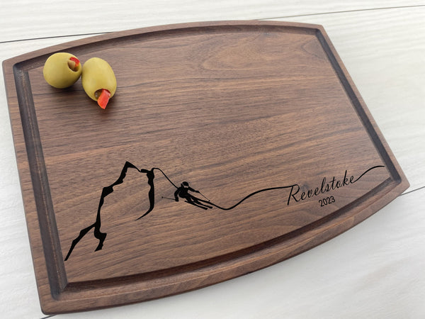 The Skier - Personalized Cutting Board - 301