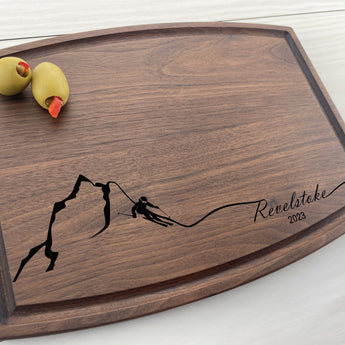 The Skier - Personalized Cutting Board - 301