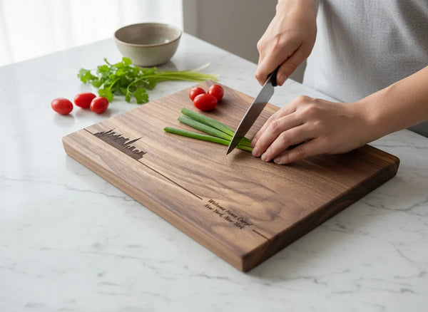 City Skyline - Personalized Cutting Board - 051
