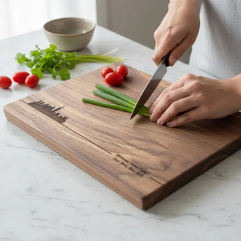 City Skyline - Personalized Cutting Board - 051