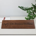 Doctor Gift - Personalized Wood Desk Block - 009 3