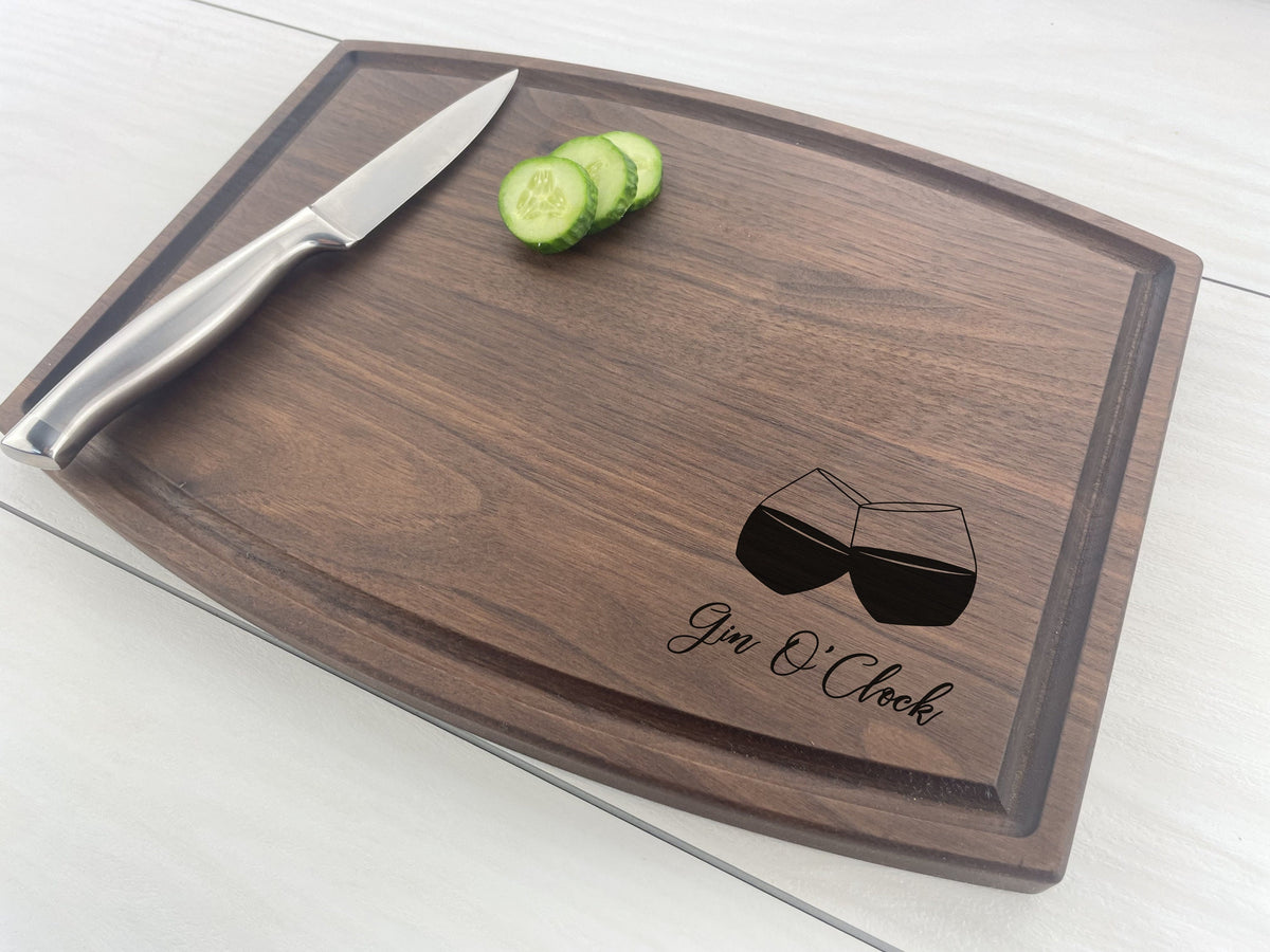 Wine Glasses - Personalized Cutting Board - 304