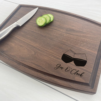 Wine Glasses - Personalized Cutting Board - 304