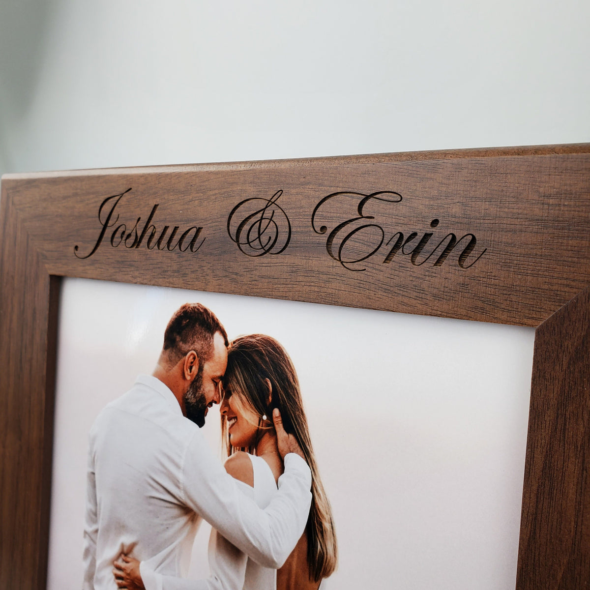 Couples Anniversary - Custom Engraved Wooden Frame - 004