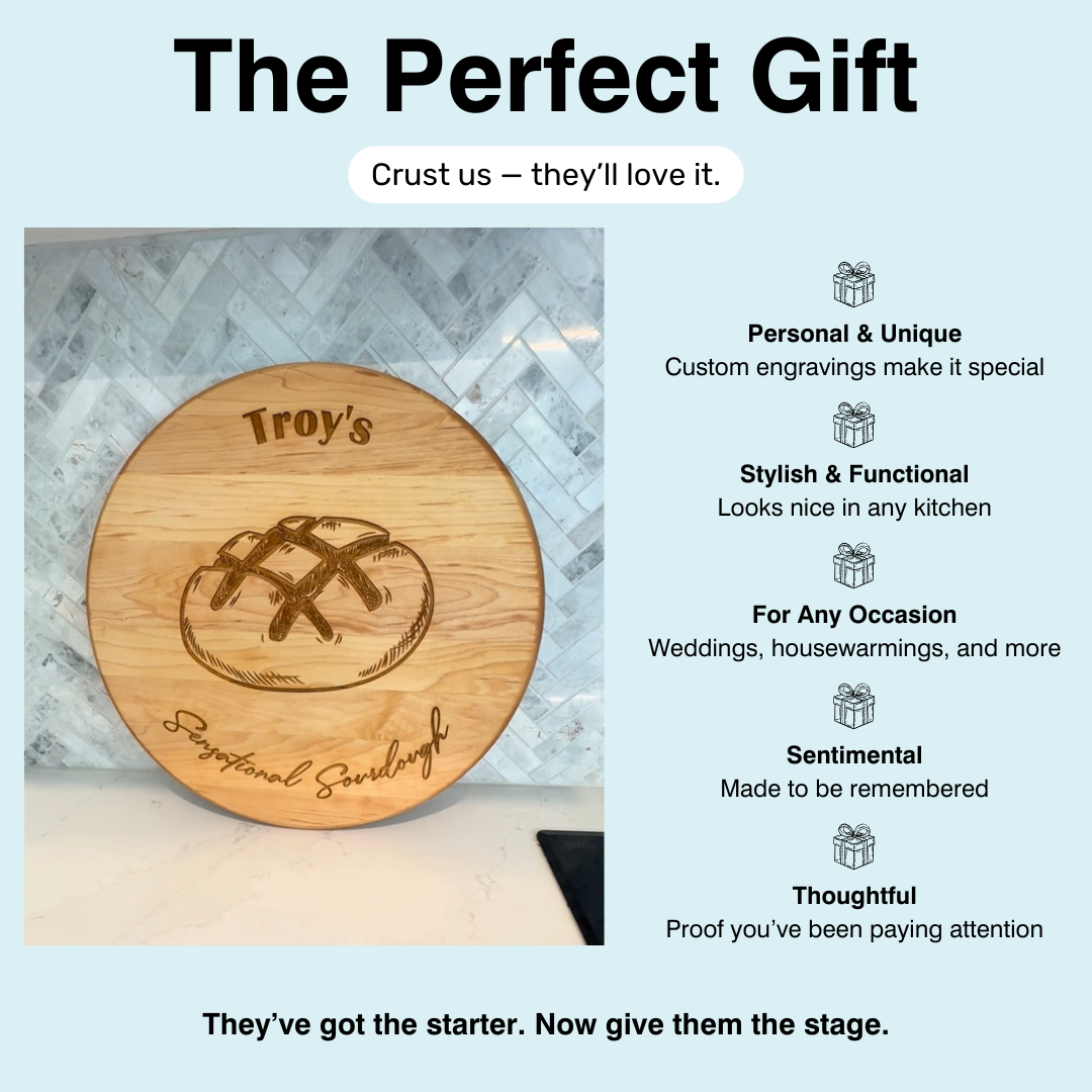 The Sourdough Baker - Personalized Circular Cutting Board