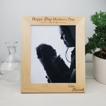 New Parent Gift - Custom Engraved Picture Frame - 018
