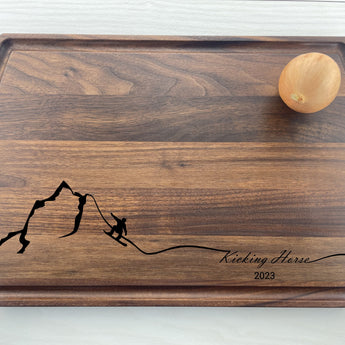 The Snowboarder - Personalized Cutting Board - 324