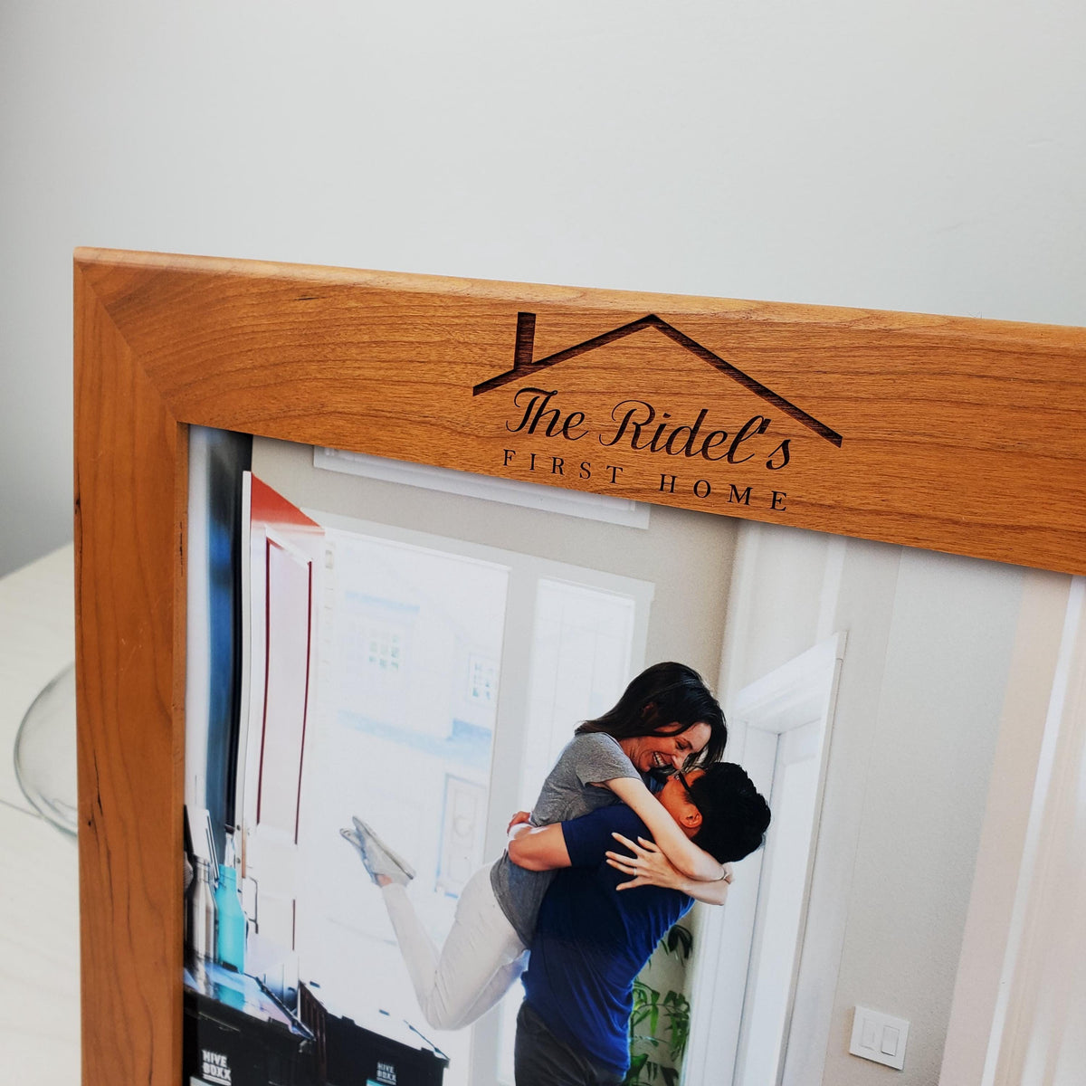 Housewarming Gift - Custom Engraved Picture Frame - 083