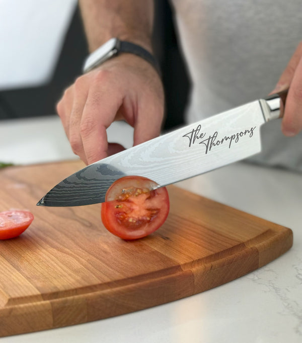 Family Name Hosting Gift - Personalized Chef Knife - 008