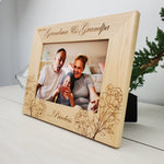 Floral Design - Custom Engraved Picture Frame - 017 3