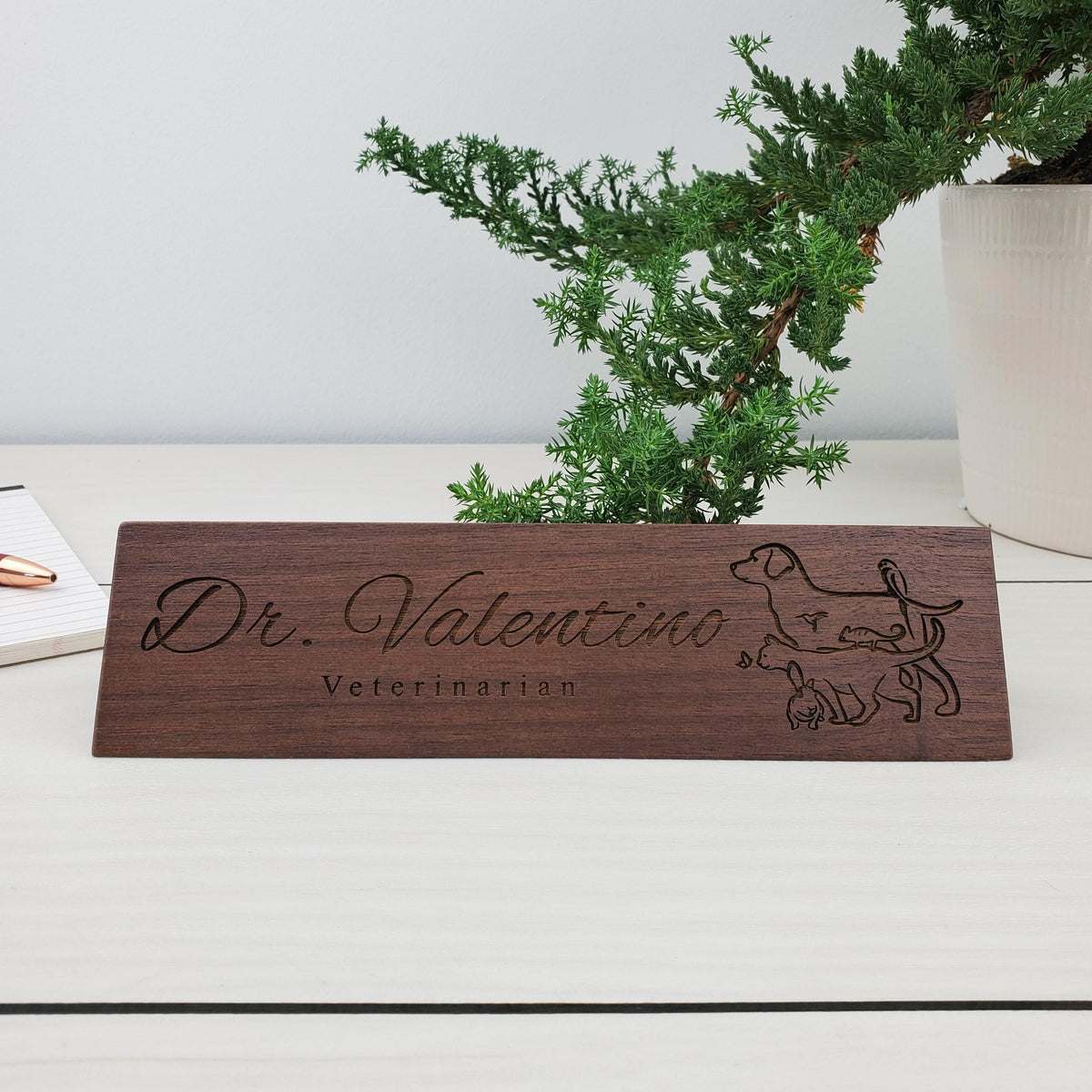 Vet Gift - Personalized Wood Desk Block - 008