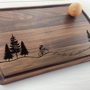 Female Cyclist - Personalized Cutting Board - 315