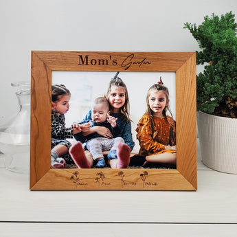 Mom's Garden - Custom Engraved Picture Frame - 020