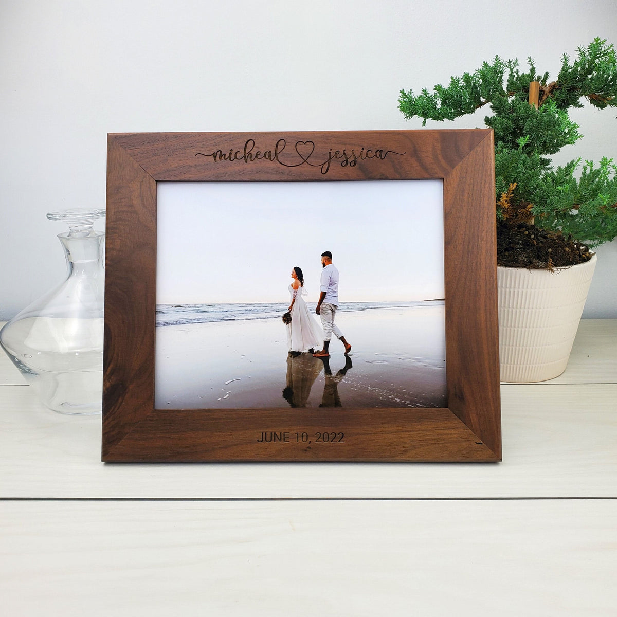 The Happy Couple - Custom Engraved Picture Frame - 008