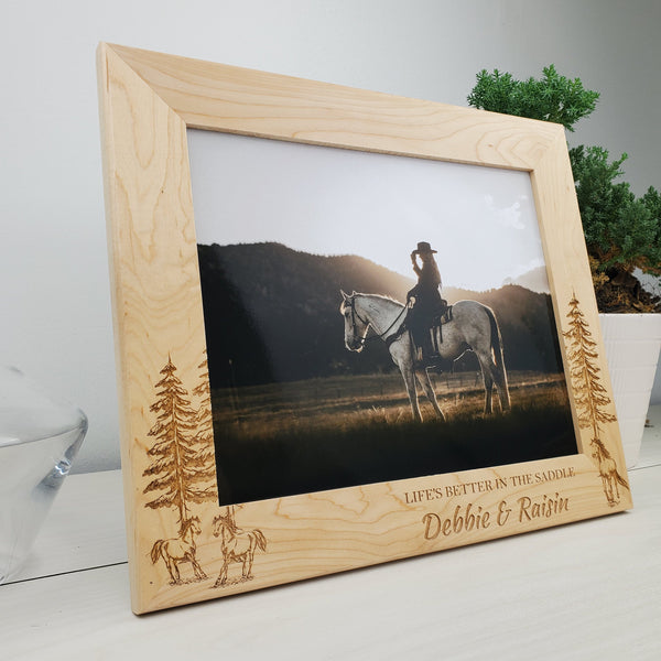 Horses - Custom Engraved Picture Frame - 030